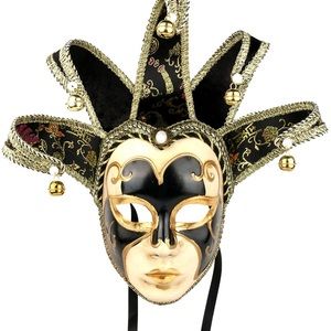 Venetian Comedy Mask Exquisite Decoration Jester Masks for Party Holloween